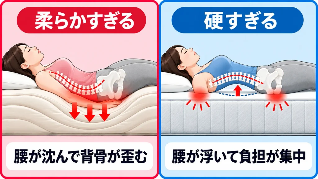 体重に合った硬さを選ぶ